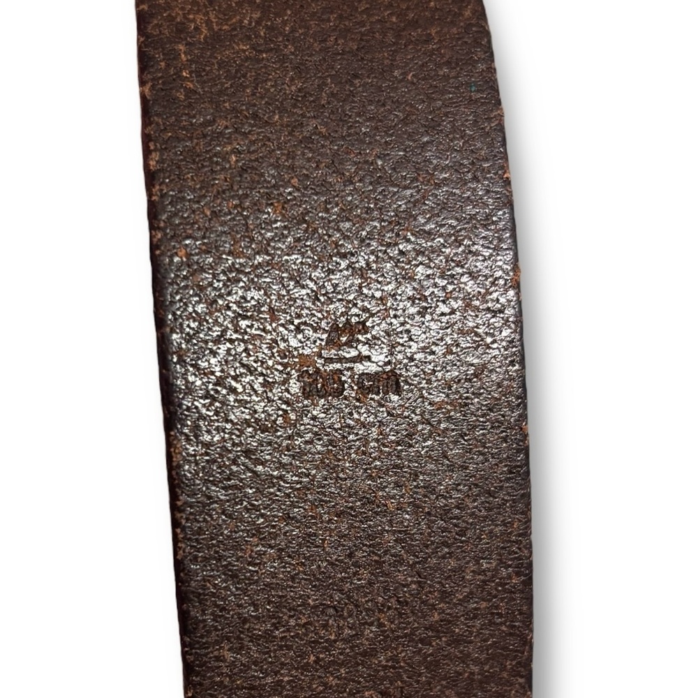 COACH Dark Brown Leather Belt Square Solid Brass Buckle Size 42” VINTAGE - Picture 5 of 7